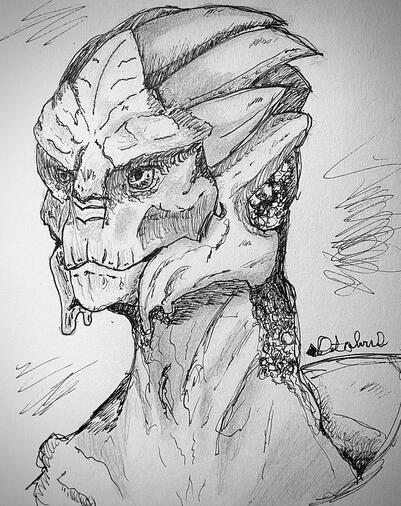 Turian Practice Sketch