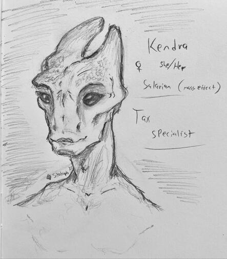 Kendra, The Salarian Receptionist (female btw)